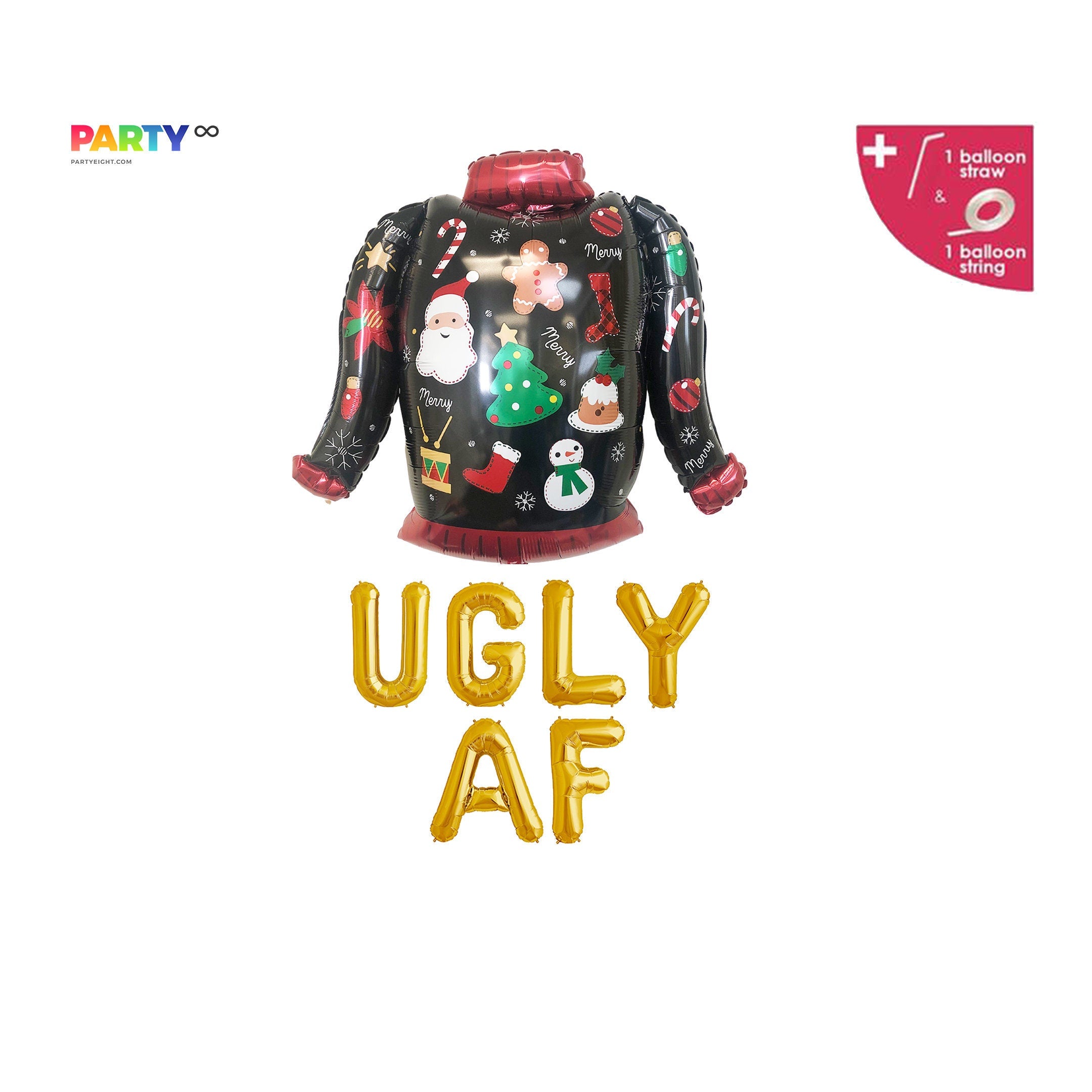Ugly AF Balloon Banner Set