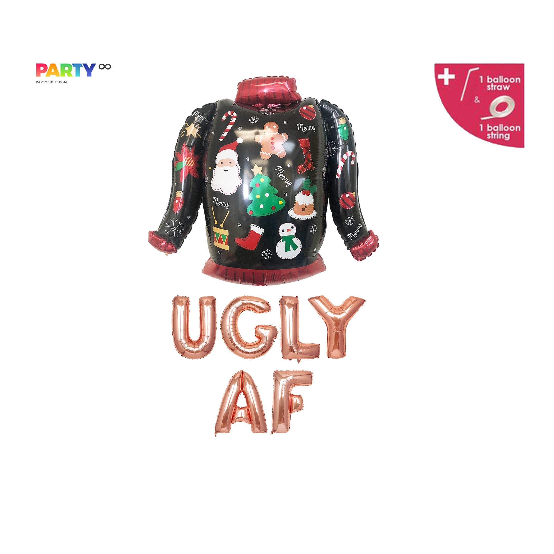 Ugly AF Balloon Banner Set