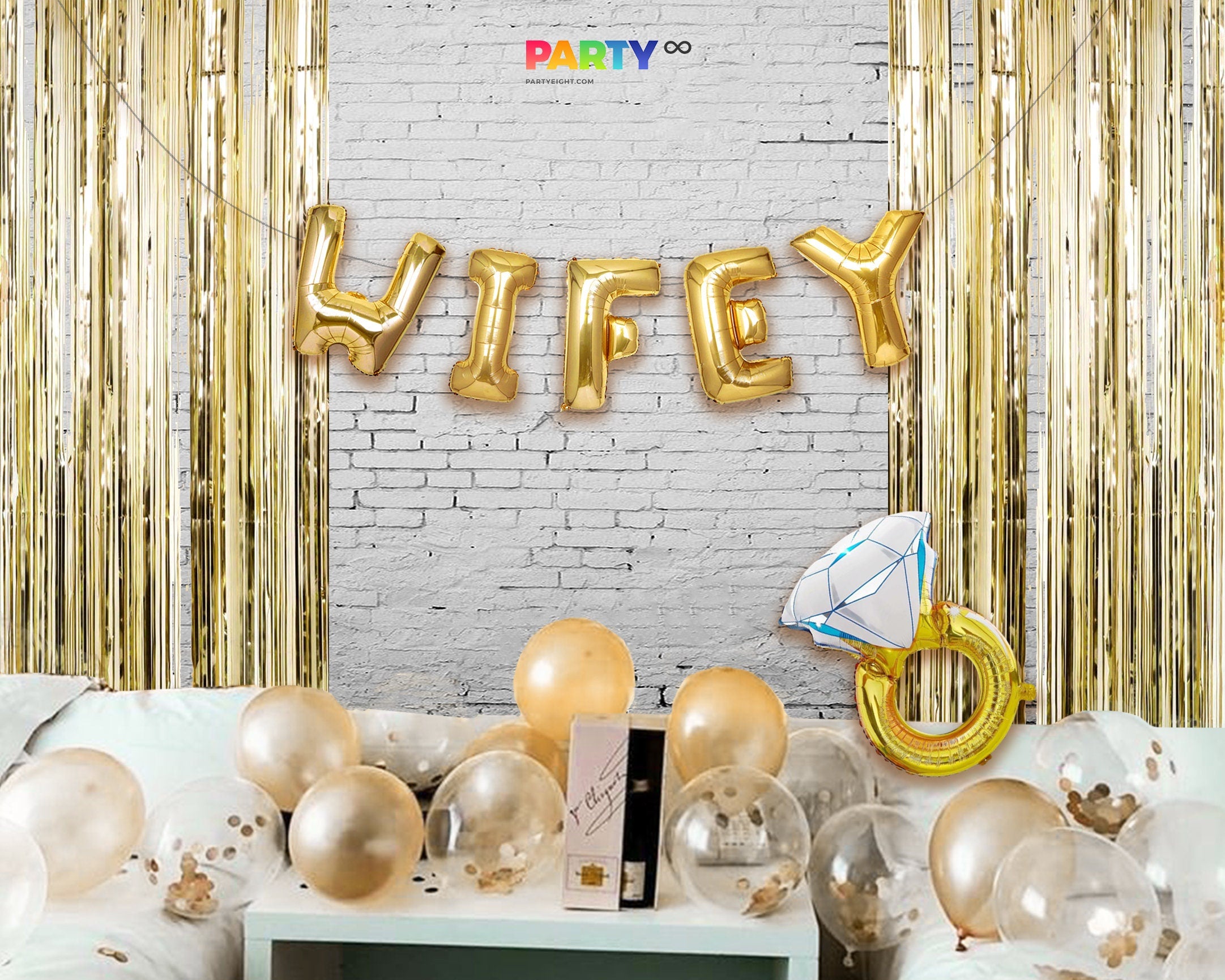 WIFEY Balloon Banner | Bachelorette Party Decorations Set