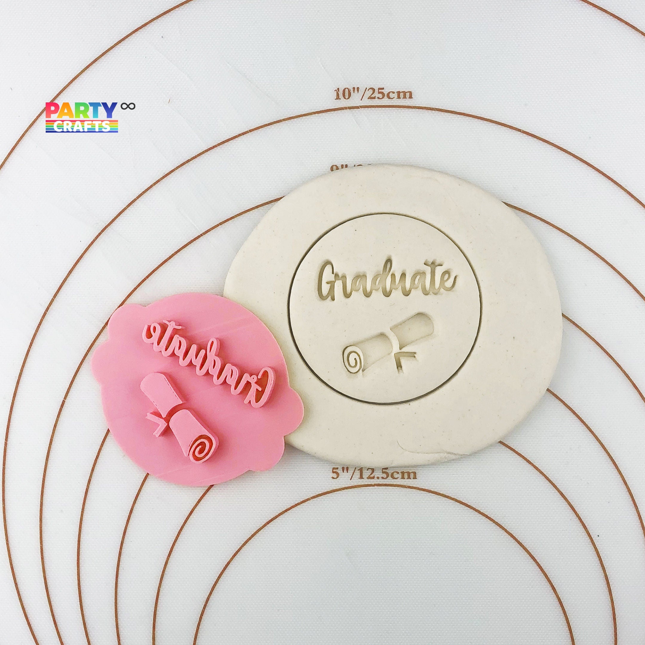 Graduate Embosser Fondant Stamp