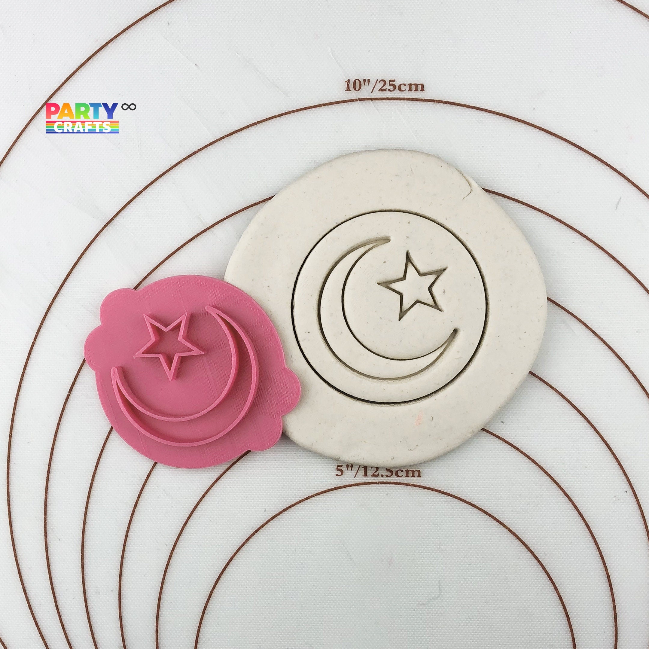 Islamic Crescent Moon and Star Cookie Stamp