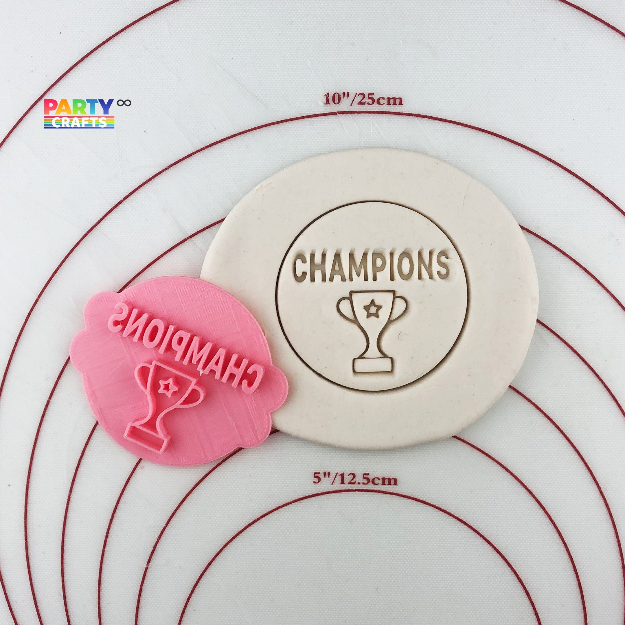 Baseball, Basketball, Football, Soccer Champions Trophy Cookie Stamp