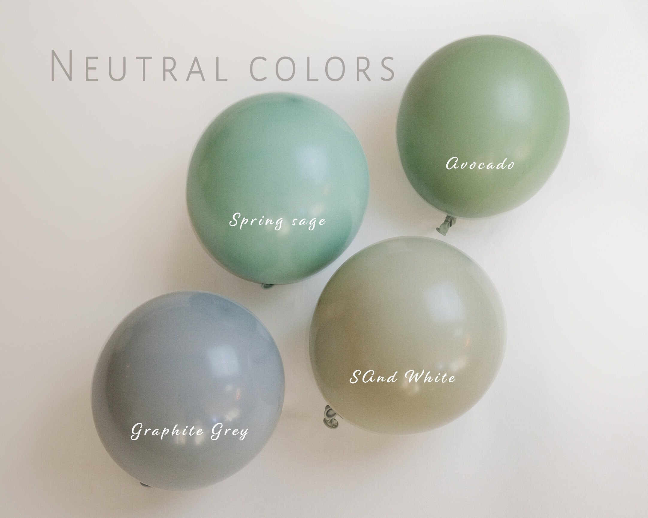 Double layered Stuffed Boho Spring sage neutral color balloon garland