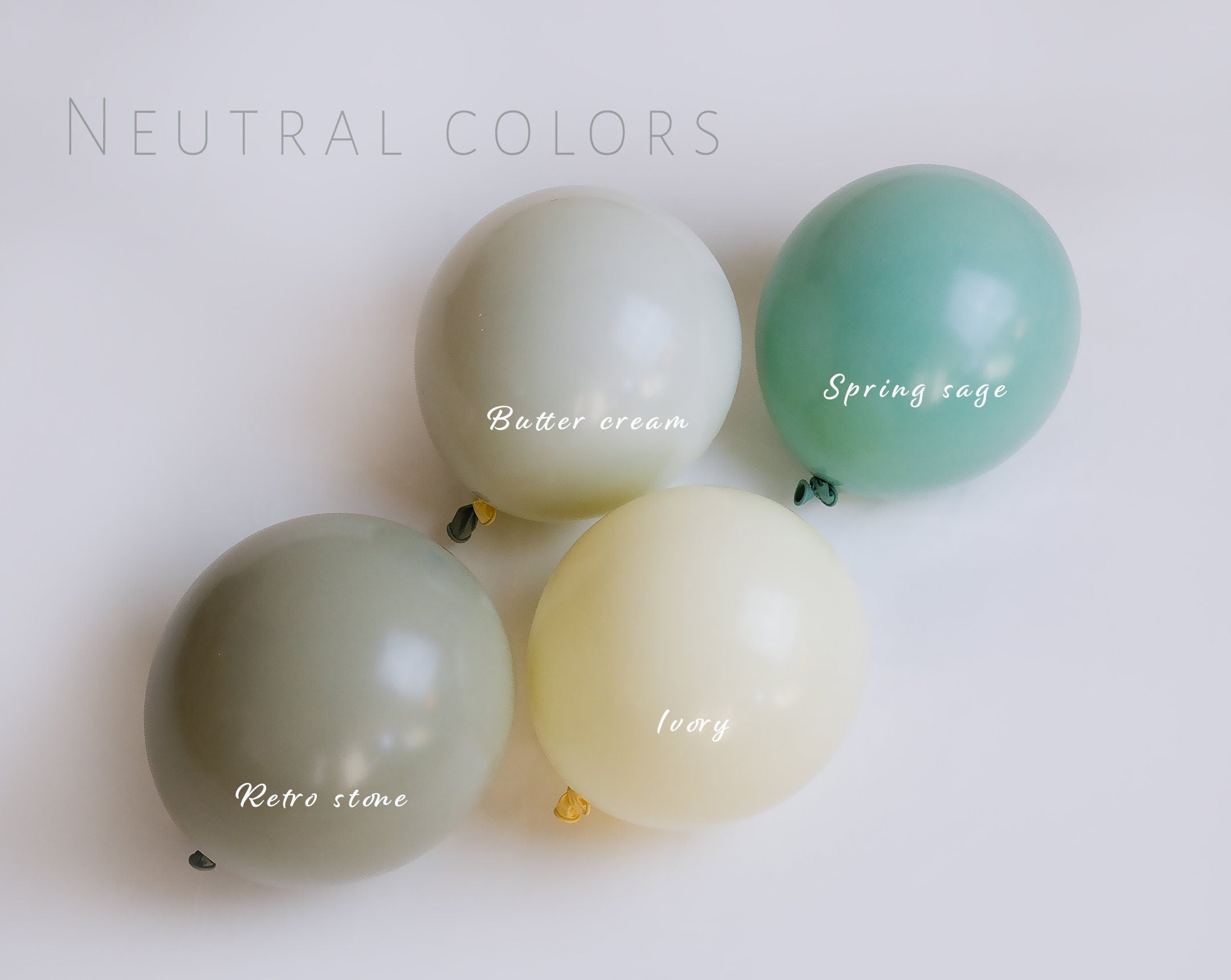 Double layered Stuffed Boho neutral spring color balloon garland