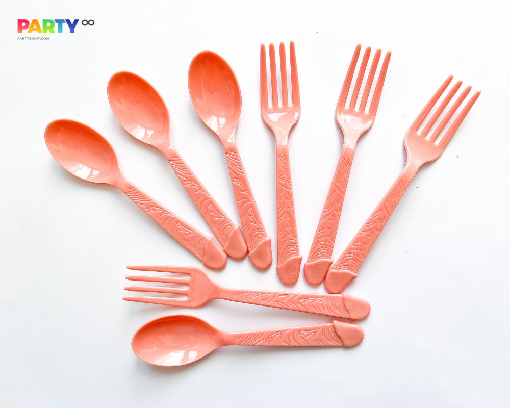 Bachelorette Party Utensil Penis Forks and Spoons