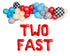 Two Fast 2nd Retro Car Birthday Party Balloon Garland