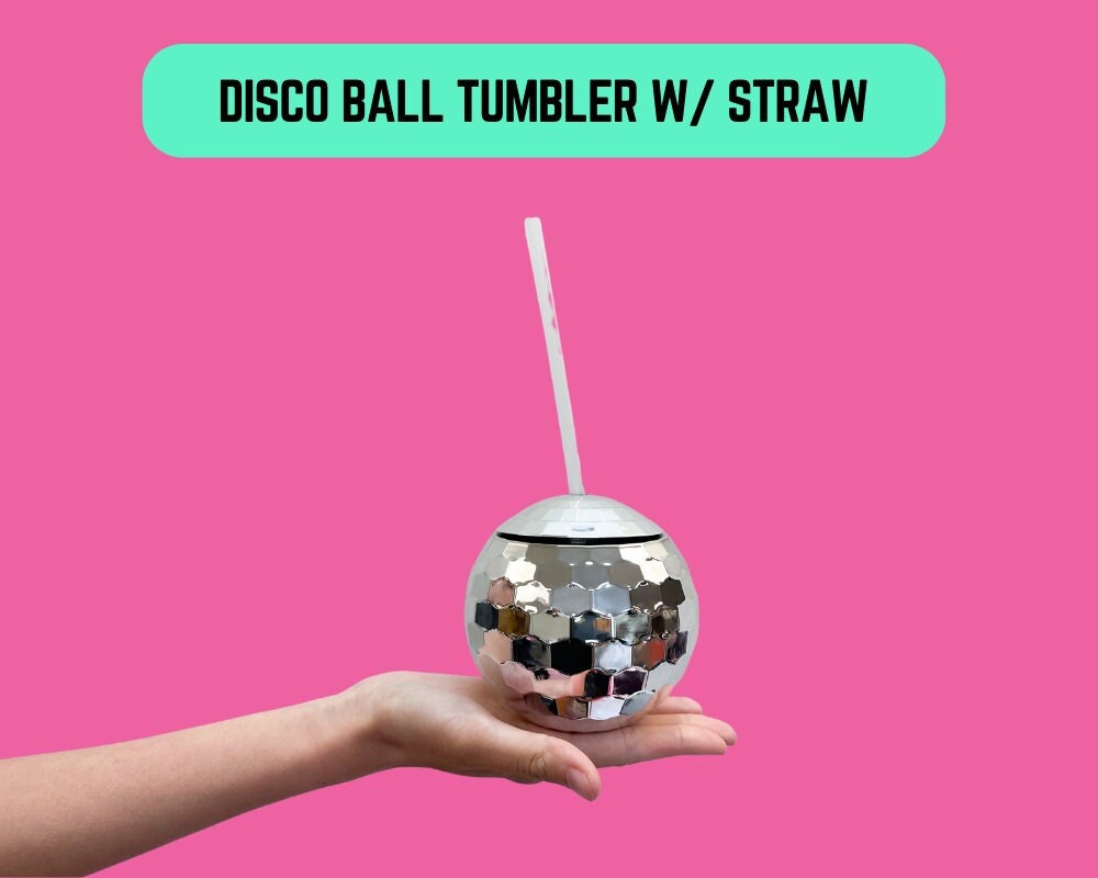 Disco Ball Tumbler w/Straw Bachelorette Party Drinks Decoration