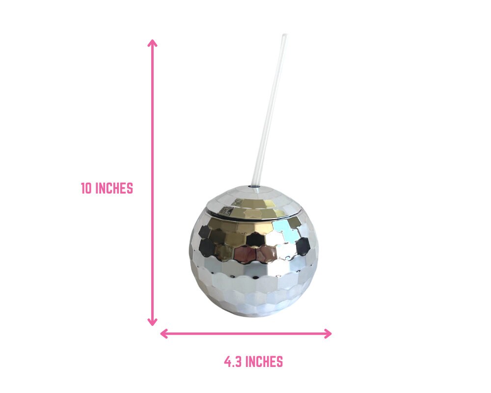Disco Ball Tumbler w/Straw Bachelorette Party Drinks Decoration