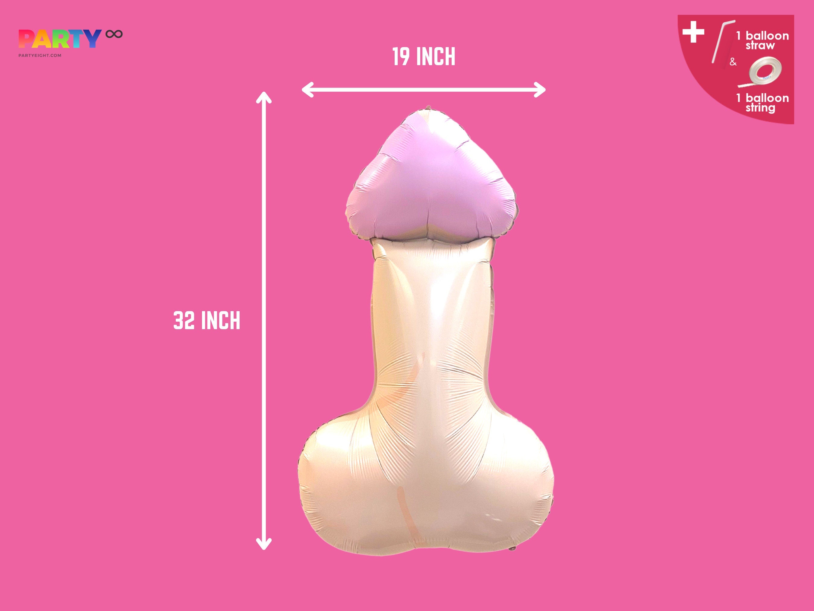 32'' Cute Penis / Dick Shape Mylar Balloon