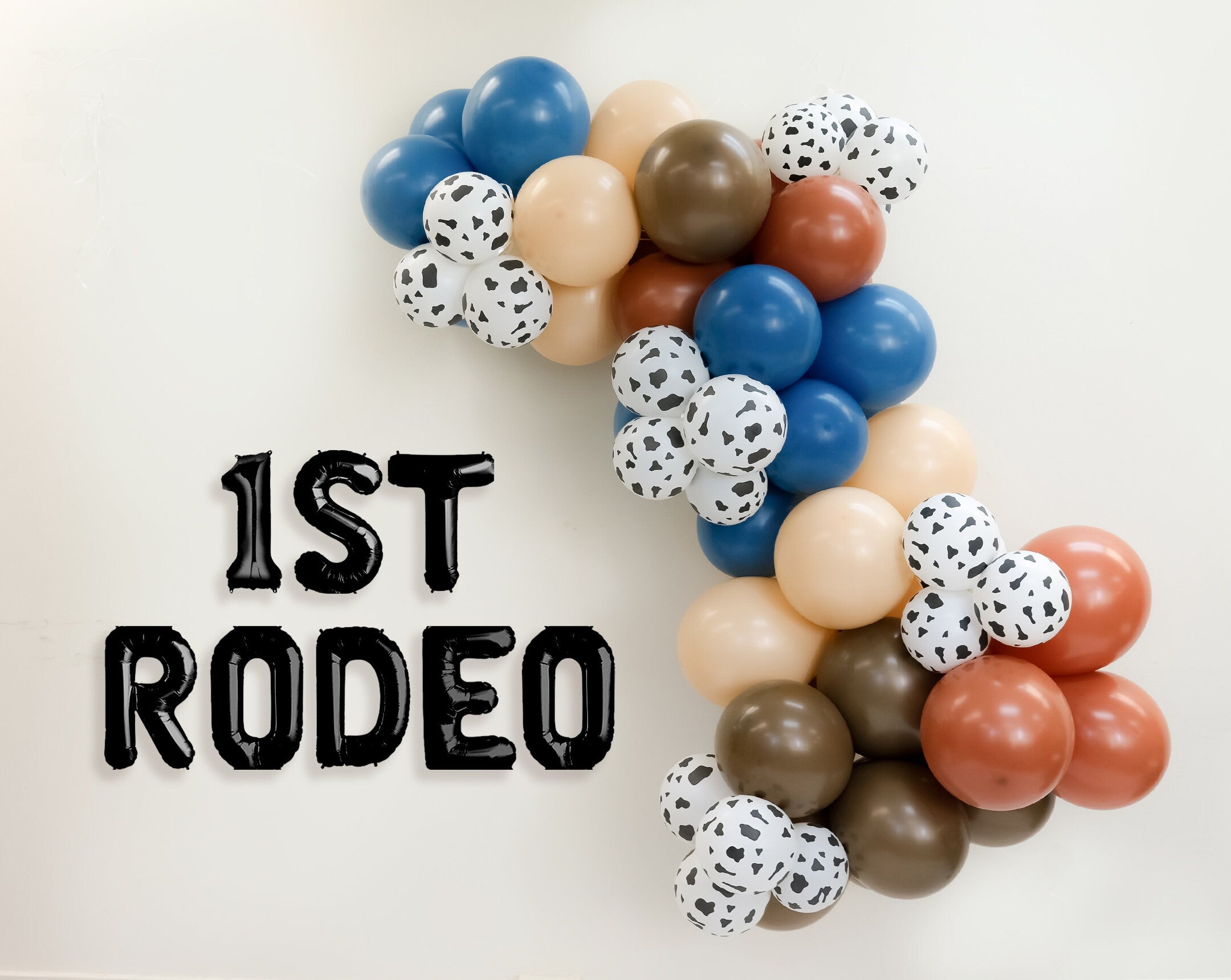 My First 1st Rodeo Wild West Balloon Arch Kit | Western Cowboy theme balloon garland | boy's 1st Western themed birthday party decors