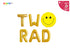 Two Rad Balloon Banner with Smile Face balloon  | Happy Dude Themed 2nd Birthday Party Decorations | 2nd Birthday party