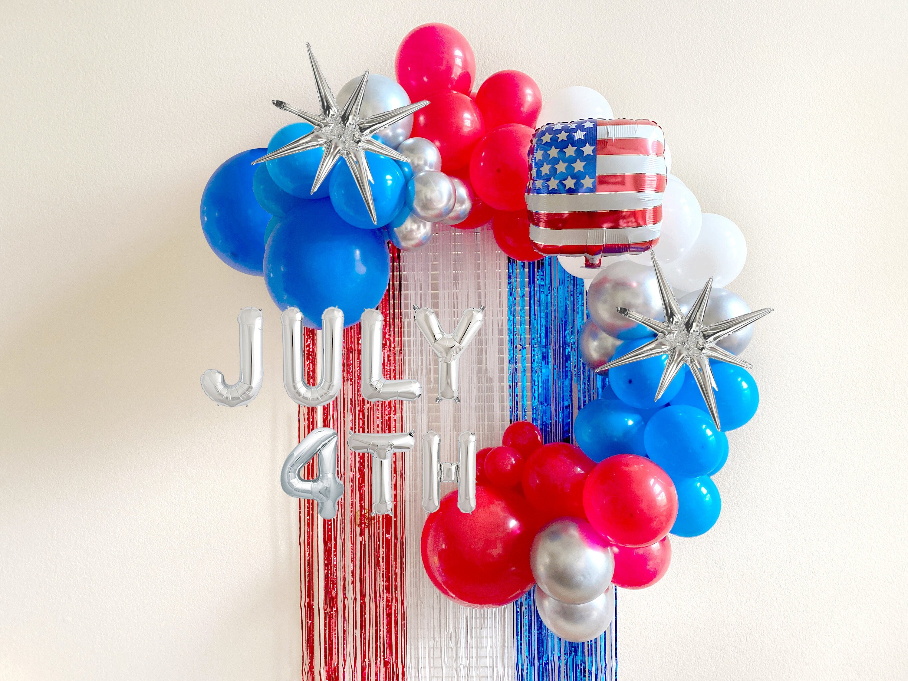 firecracker birthday | Patriotic baby shower | July 4th 1st birthday | independence day baby shower balloon DIY | little firecracker