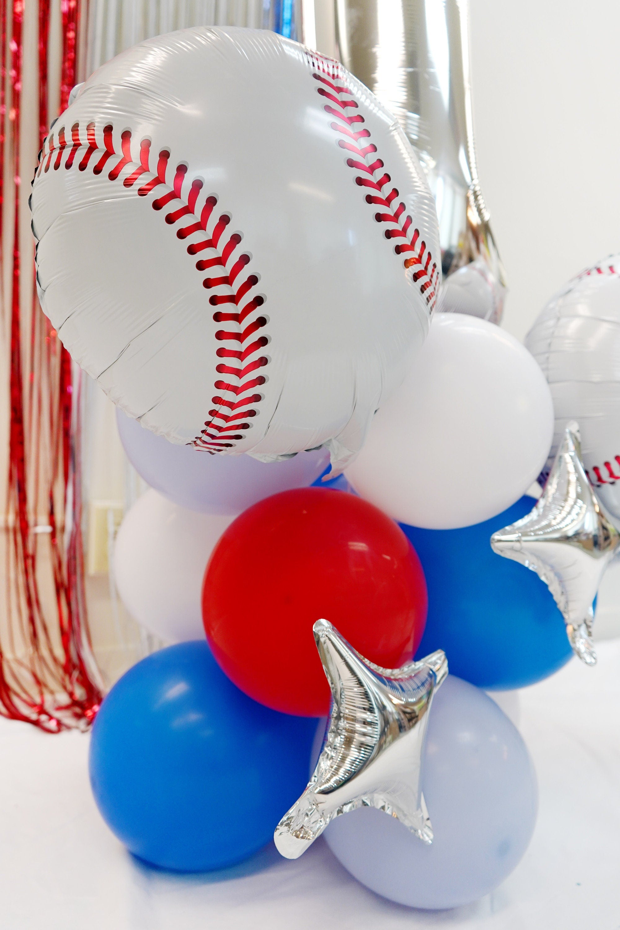 Baseball 1st Birthday Decors Balloon Column  | Batter Up | Rookie of the Year | Baseball Sport themed birthday | Home Run Birthday