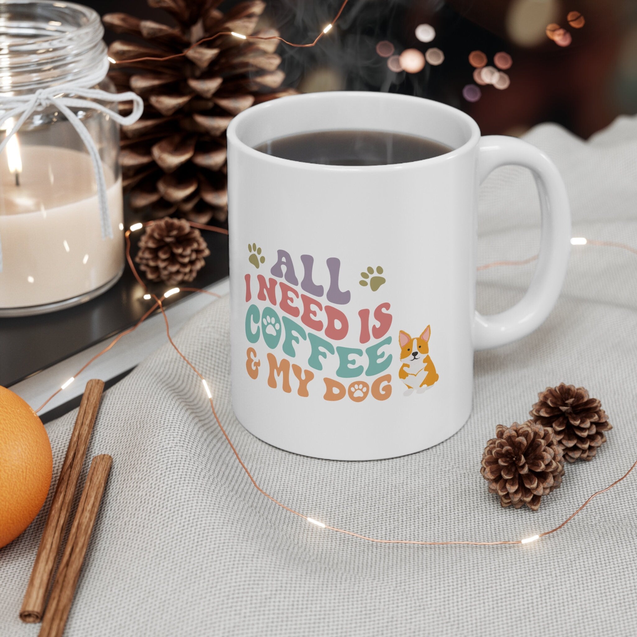Corgi Ceramic Mug Gift for Her, Him, Corgi dog Lovers Christmas Gift For Best Friend, corgi dad, corgi gift, corgi lover, corgi mom Gift