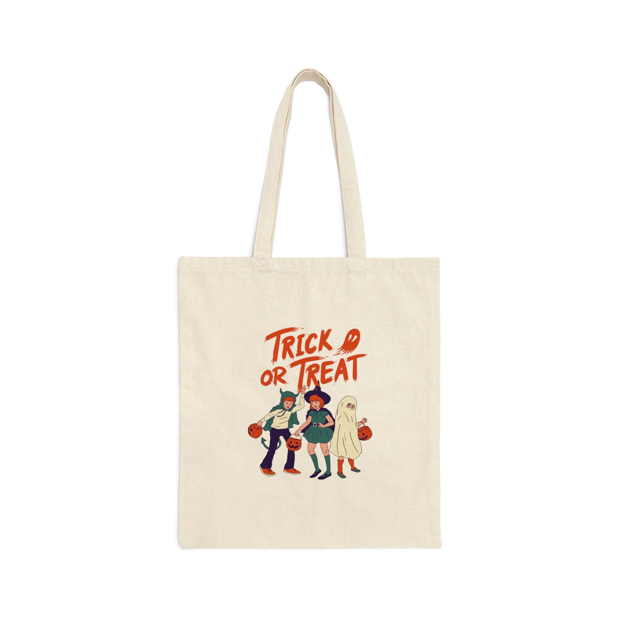 Retro Halloween Tote Bag,  Trick or Treat Tote Bag, Vintage Halloween Tote Bag, Retro  Trick or Treat Halloween Gift for Her, Him, Friend