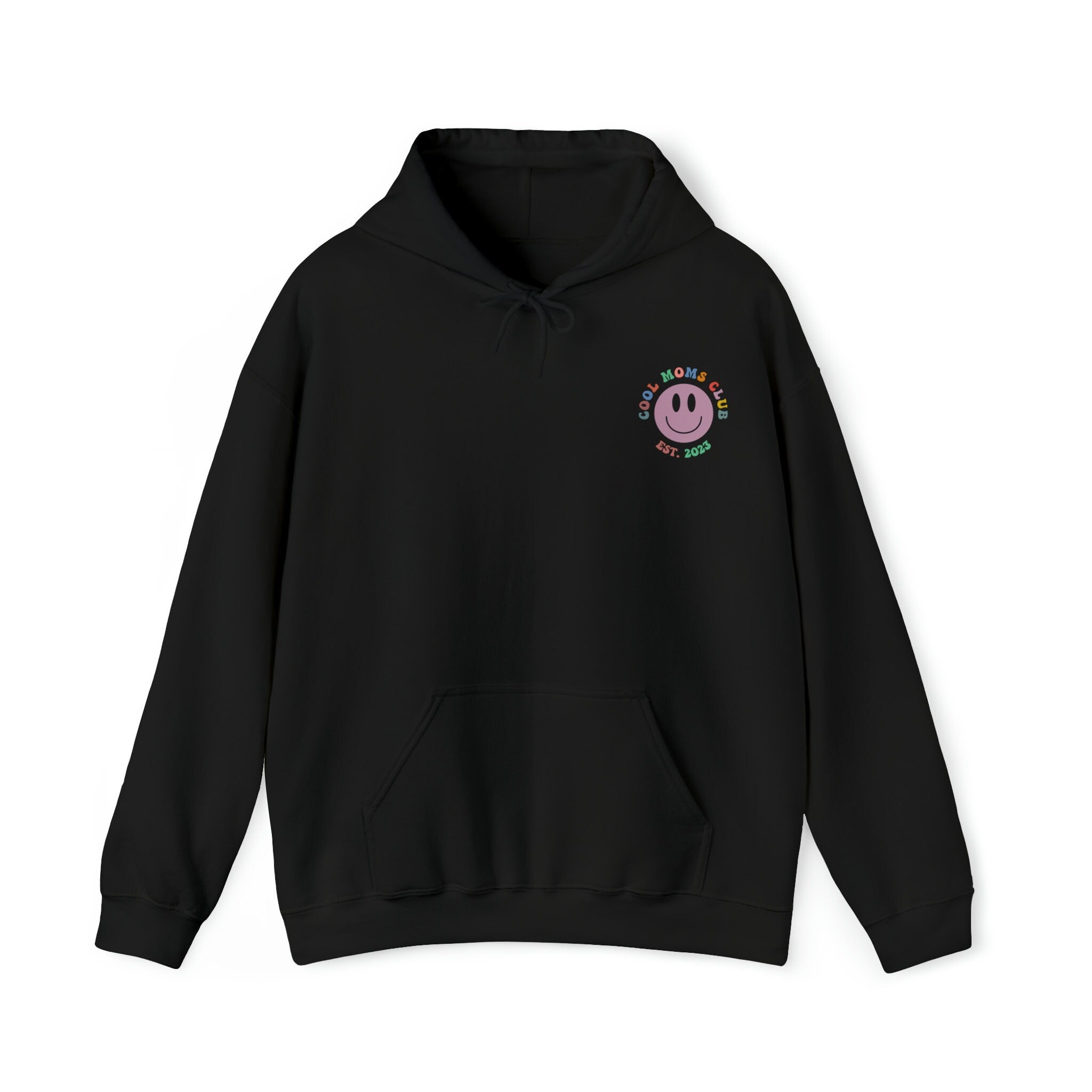 Cool Moms Club Est 2023 Printed Front and Back Cool Mom Hoodie, Mother's Day Gift Christmas Gift for New Mom est 2023, 2024 Funny Mom Gift