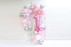 Winter Onederland Birthday Balloon Garland kit | Pink Winter Wonderland Birthday column | Winter Baby Shower | Winter Bridal Arch