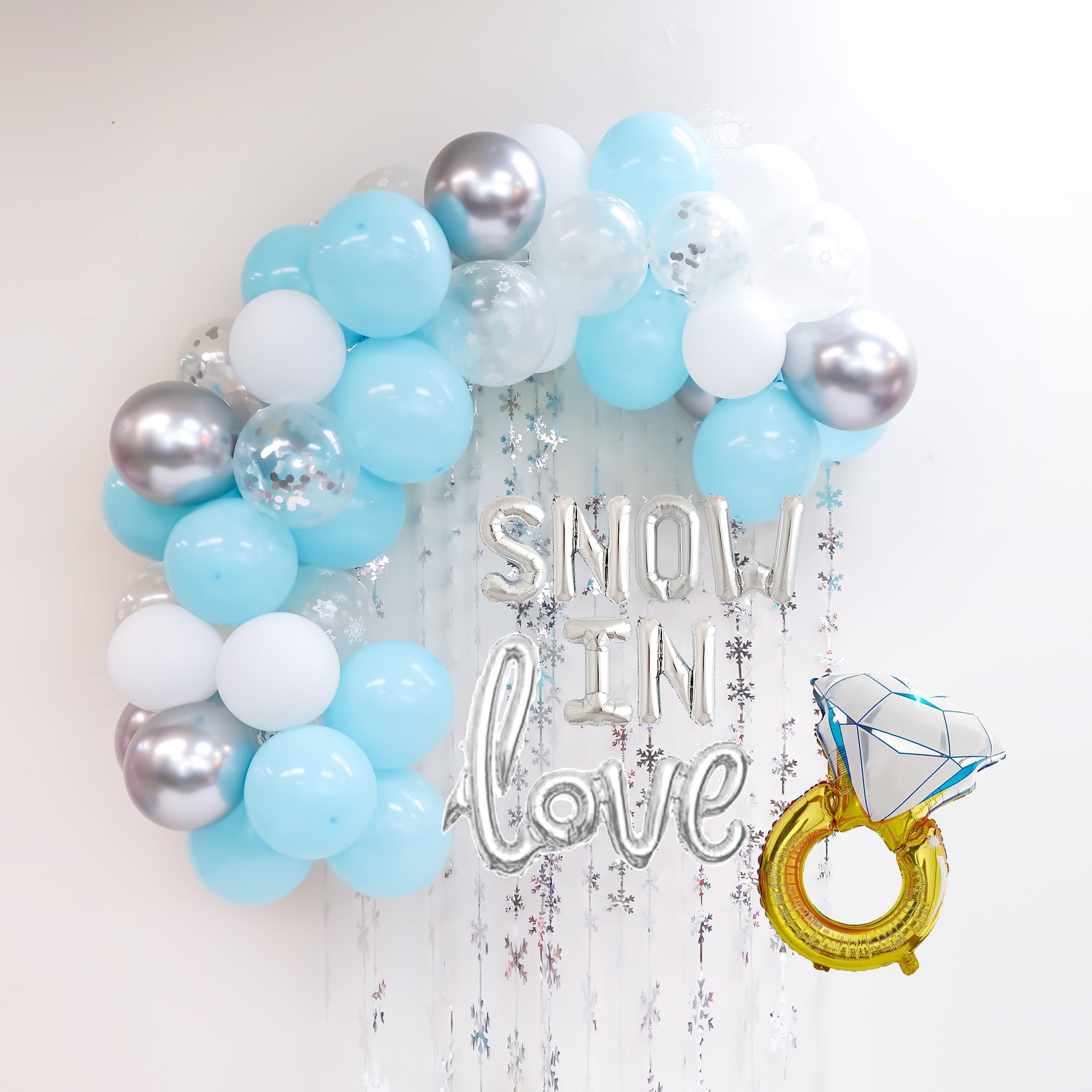 Snow in Love Balloon, snow in love bachelorette, winter bachelorette party, winter themed bridal shower decor, snow in love bridal shower